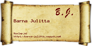 Barna Julitta névjegykártya